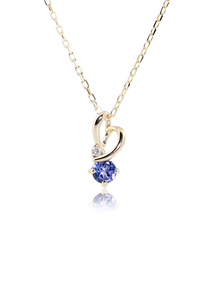 タンザナイトとダイヤ ネックレス K10YG – Jewelry Museum ジュエリー