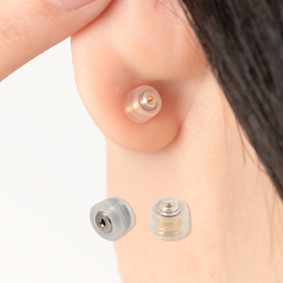 A catch that won't fall off! 1 piece, single ear, metal allergy resistant, surgical stainless steel 