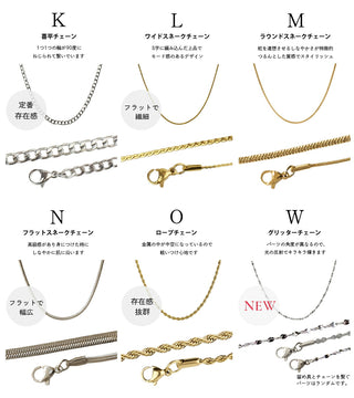 ロング ネックレスチェーン ステンレス