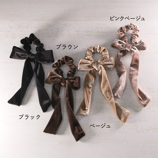 ベロア リボン シュシュ ベロアシュシュ リボンシュシュ ヘアアクセ ヘアタイ ヘアゴム 髪留め 髪飾り 大きめ レディース かわいい 人気 まとめ髪 ポニーテール 人気 簡単 ヘアアレンジ 結ぶ ゴム トレンド ベルベット 2