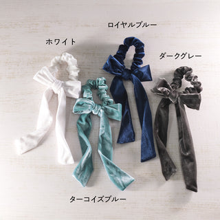 ベロア リボン シュシュ ベロアシュシュ リボンシュシュ ヘアアクセ ヘアタイ ヘアゴム 髪留め 髪飾り 大きめ レディース かわいい 人気 まとめ髪 ポニーテール 人気 簡単 ヘアアレンジ 結ぶ ゴム トレンド ベルベット 3