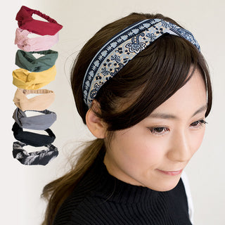 クロスタイプ ヘアバンド スウェード風