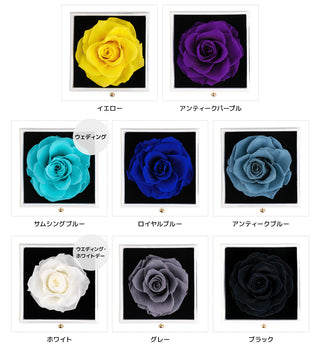 プリザーブドフラワー ジュエリーボックス バラ プレゼント ローズ ボックス ギフト ブリザード フラワー プリザード 薔薇 ジュエリー ネックレス リング ギフトボックス アクセサリーケース 誕生日 彼女 女性 母 お祝い 贈り物 フラワーギフト 4