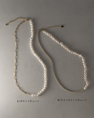 バロックパールミックスネックレス 4