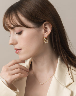 ピアス 淡水真珠 バロックパール キャッチレス フープ 異素材 モチーフ 2WAY サージカルステンレス バロック パール真珠ピアス 真珠 ピアス パールピアス パール ピアス