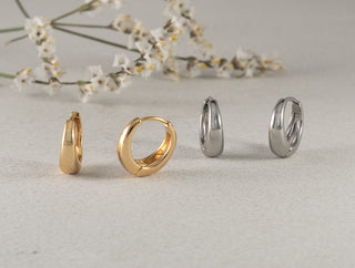 キャッチレス フープピアス サージカルステンレス