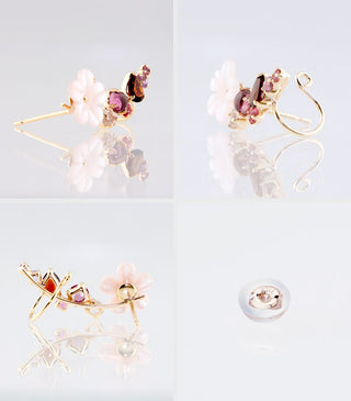 桜 ラインピアス K10
