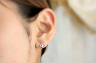 ハート スタッド ピアス K10