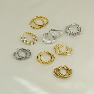 ピアス デザインフープピアス サージカルステンレス ステンレス  トレンド 4