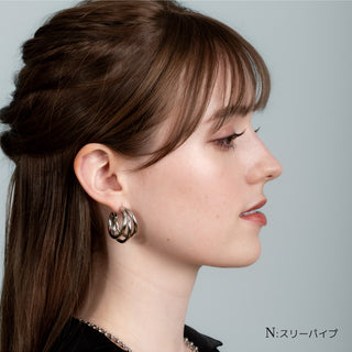 ピアス ボリュームフープピアス サージカルステンレス 11