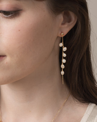 ピアス 淡水真珠 バロックパール 5連 ロングピアス シルバー925 バロック パール 真珠ピアス 真珠 ピアス パールピアス パール ピアス